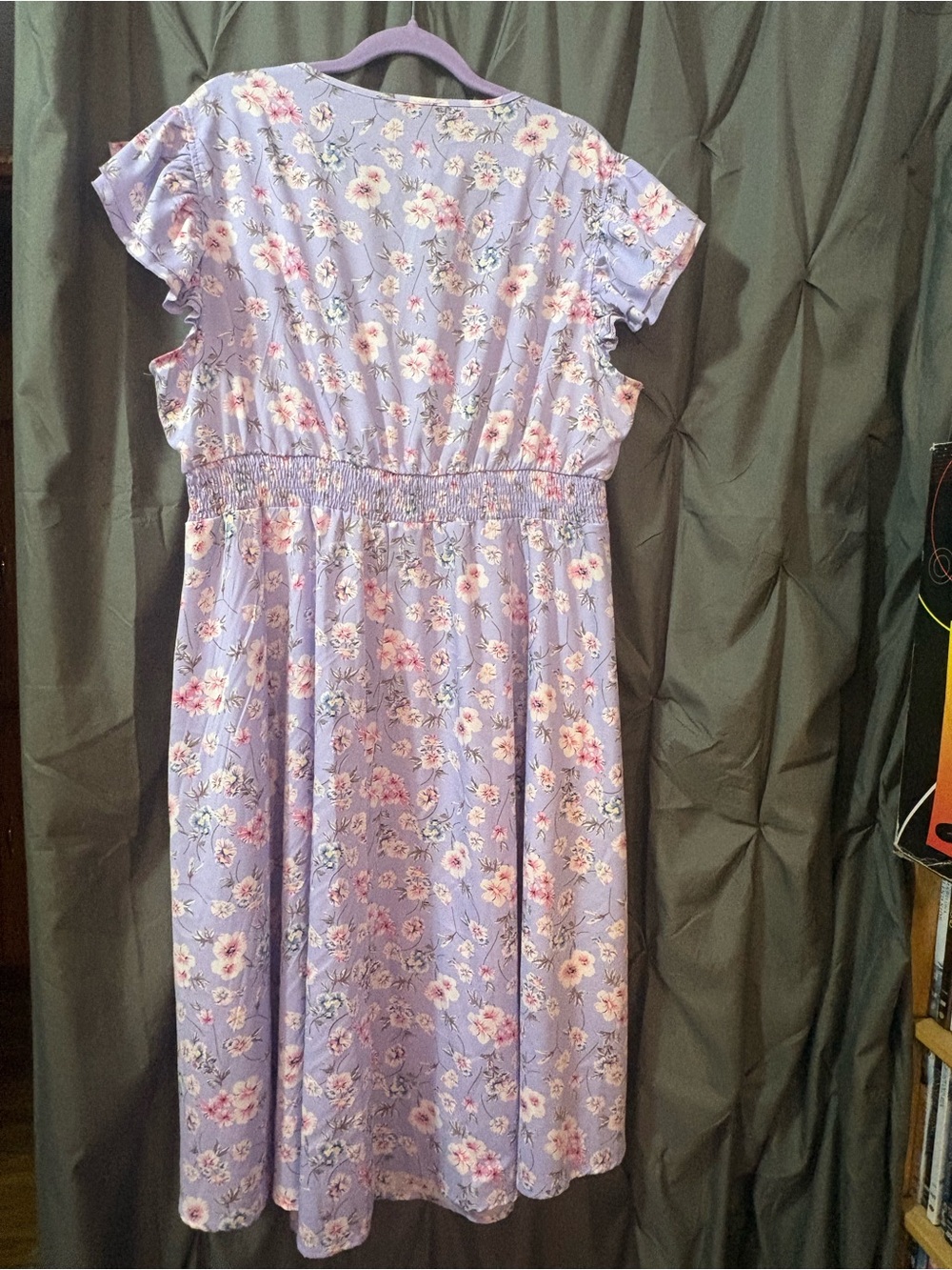BloomChic Lavender Floral Dress with Pink Accents - Picture 5 of 5